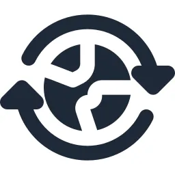 Earth Rotation Solid Icon
