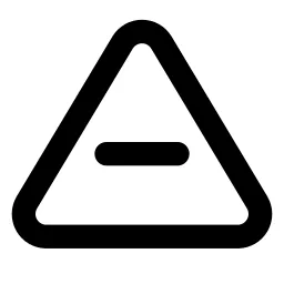 Triangle Minus Line Icon