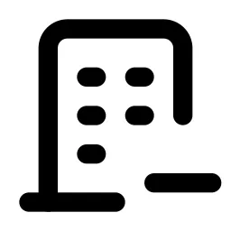 Building Minus Line Icon