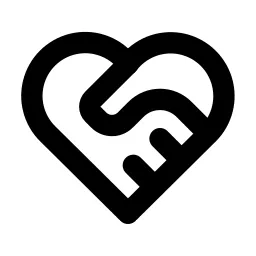 Heart Handshake Line Icon