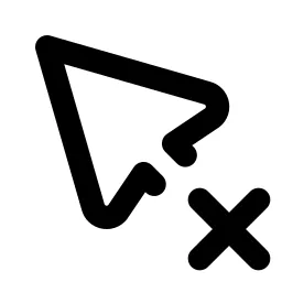 Pointer X Line Icon