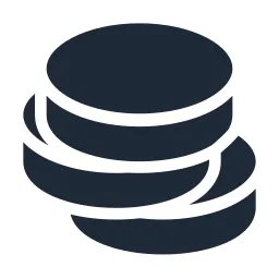 Coins 3 Solid Icon