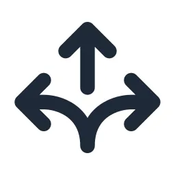 Arrow Decision Up Line Icon