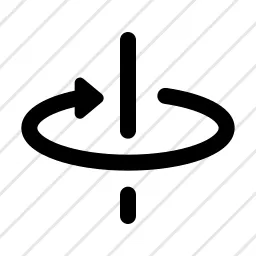 Rotate Rotation X Axis Icon