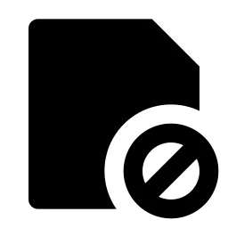 File Forbid Fill Icon