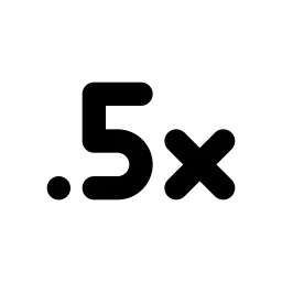 Multiplier 0 5x Line Icon
