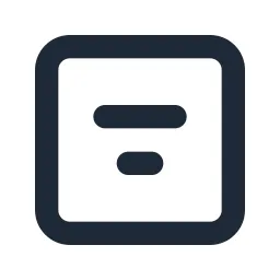 Align Center Box Line Icon