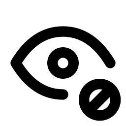 Eye Cancel Line Icon