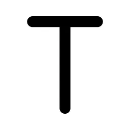 Letter T Line Icon