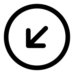 Arrow Down Left Circle Icon