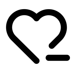 Heart Minus Line Icon