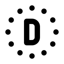 Circle Dotted Letter D Line Icon