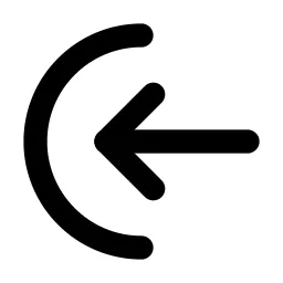 Arrow Left To Arc Line Icon