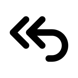 Arrow Back Up Double Line Icon
