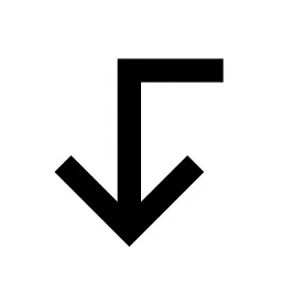 Corner Left Down Line Icon