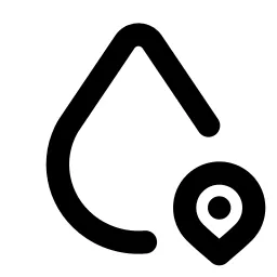 Droplet Pin Line Icon