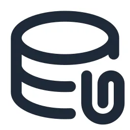 Data Attachment Line Icon