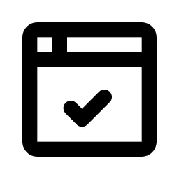 Browser Check Line Icon