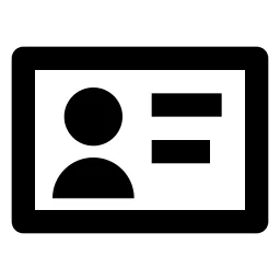 Id Card Line Icon