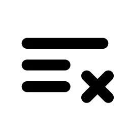 Playlist X Line Icon