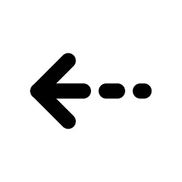 Arrow Narrow Left Dashed Line Icon