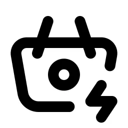 Basket Bolt Line Icon