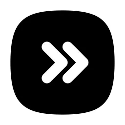 Square Rounded Chevrons Right Icon
