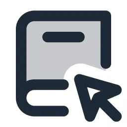 Book Cursor Duotone Icon