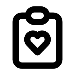 Clipboard Heart Line Icon
