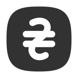 Hrivnia Square Fill Icon