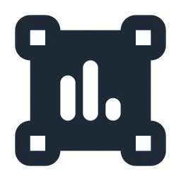 Chart Bar Frame Solid Icon