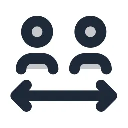 Social Distance Duotone Icon
