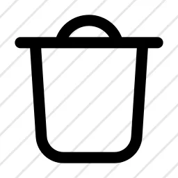 Trash Can Simple Delete Remove Garbage Waste Icon