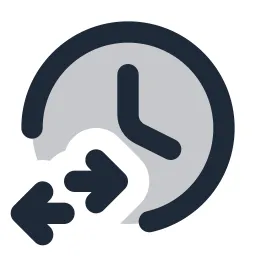 Clock Change Duotone Icon