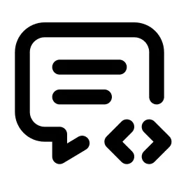 Message Code Line Icon
