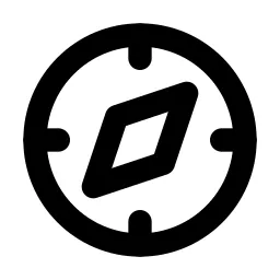 Compass Line Icon