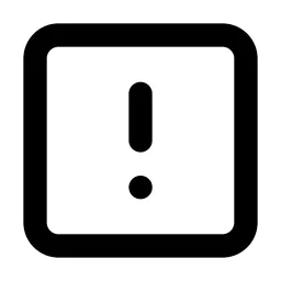 Alert Square Line Icon
