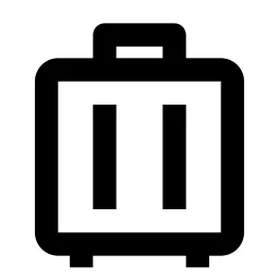 Suitcase 2 Line Icon
