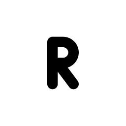 Letter R Small Line Icon