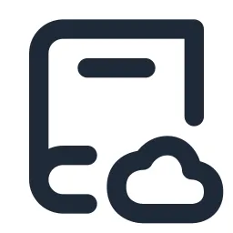 Book Cloud Line Icon