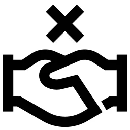 Xmark Handshake Icon