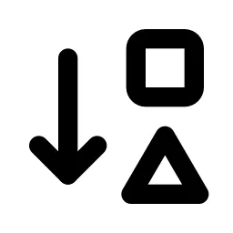 Sort Ascending Shapes Line Icon