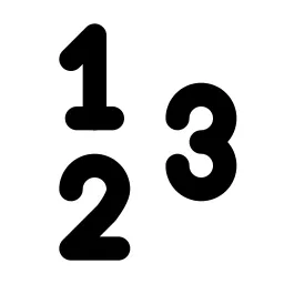 Numbers Line Icon