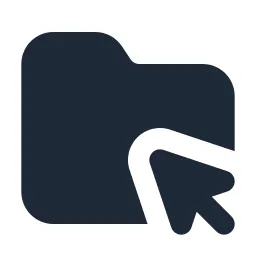 Folder Cursor Solid Icon