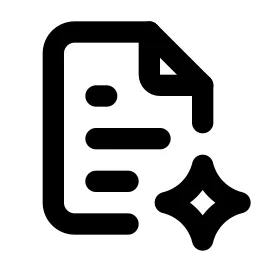 File Text Spark Line Icon