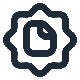 File Badge Line Icon