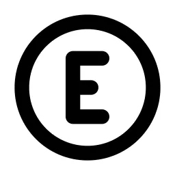 Circle Letter E Line Icon