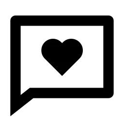 Chat Heart Line Icon