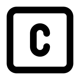 Square Letter C Line Icon