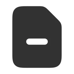 Document Remove Fill Icon